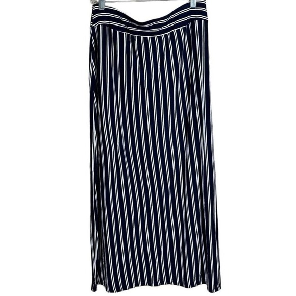Talbot’s Maxi Skirt, Blue and White Stripe, Knit, Large - Picture 2 of 5